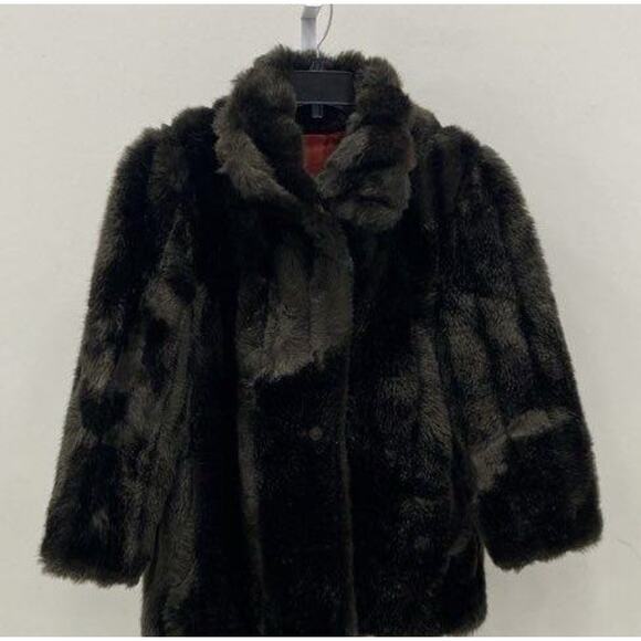 Sergio Valente Jackets & Blazers - VNT 70s 90s Passport Plush Faux Fox Rabbit Fur Short Jacket Sm 10 Mob Satin 36w